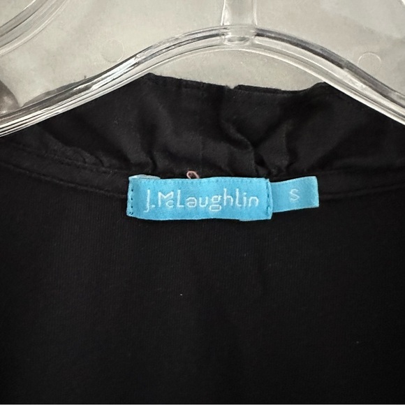 J. McLaughlin Catalina Cloth Black button down ruffle blouse - Picture 3 of 5